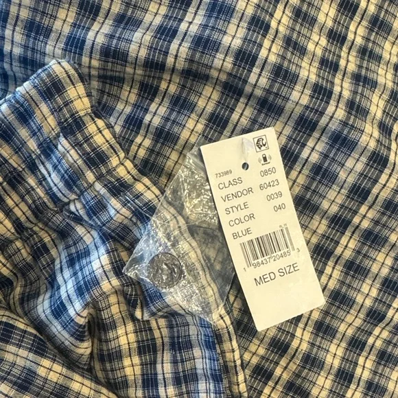 PacSun Blue Plaid Kids Bottoms - Picture 3 of 4